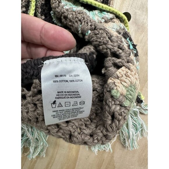 Free People Desert Rose Crochet Vest Racerback Sleeveless Size M Boho Browns - Picture 5 of 7